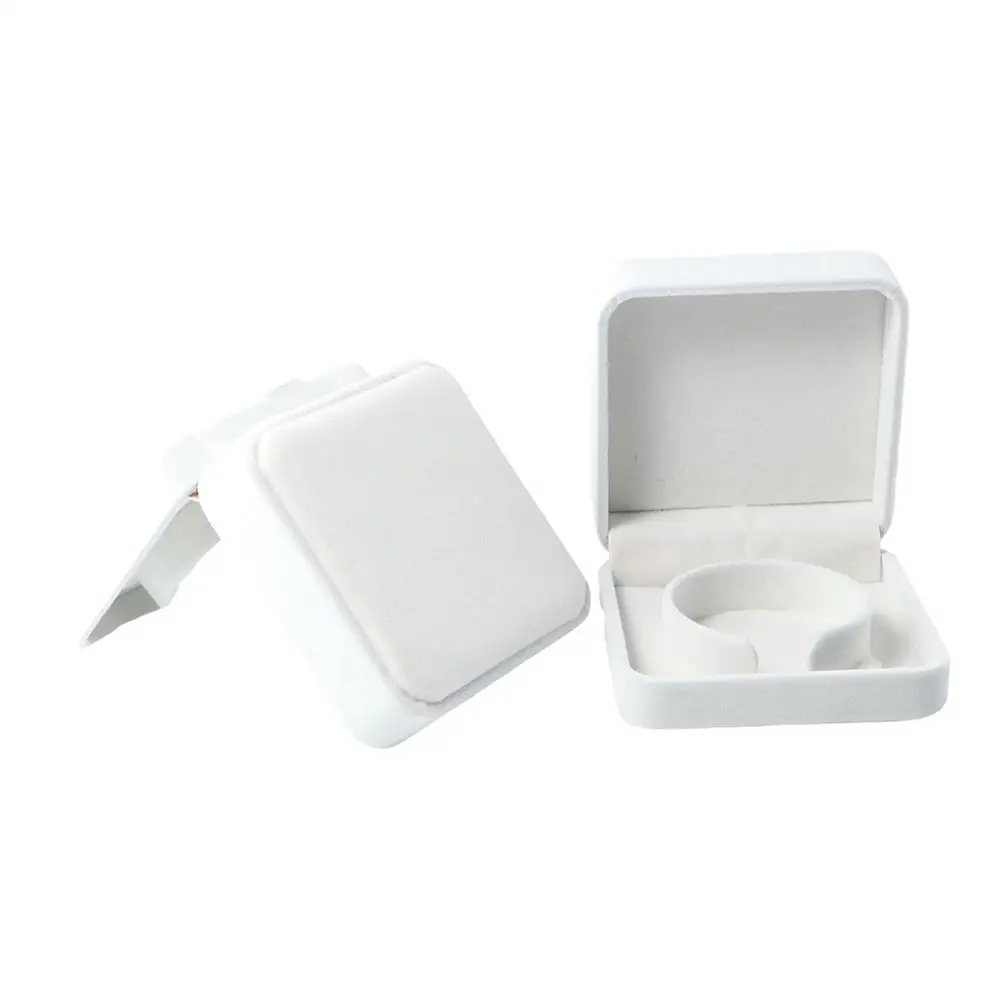 Fresh Simple Necklace Small Solid Color Bangle Velvet Jewelry Box Jewelry Display Packing Bracelet Holder Case Gift Box