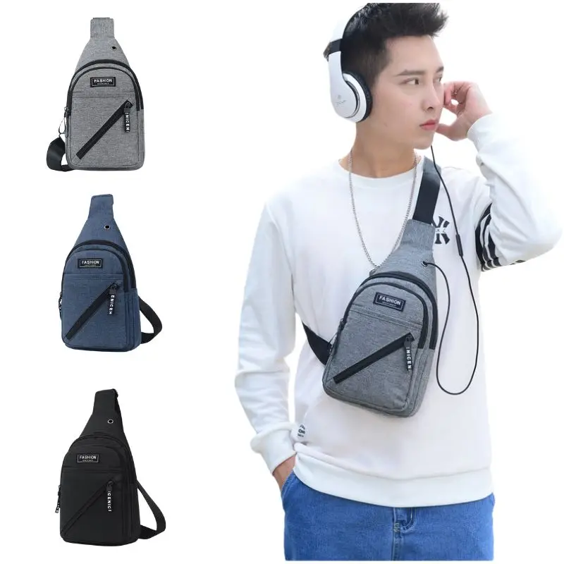 Small Sling Bag for Men Fanny Packs Chest Daypack Crossbody Backpack for Travel Sports Running Hiking