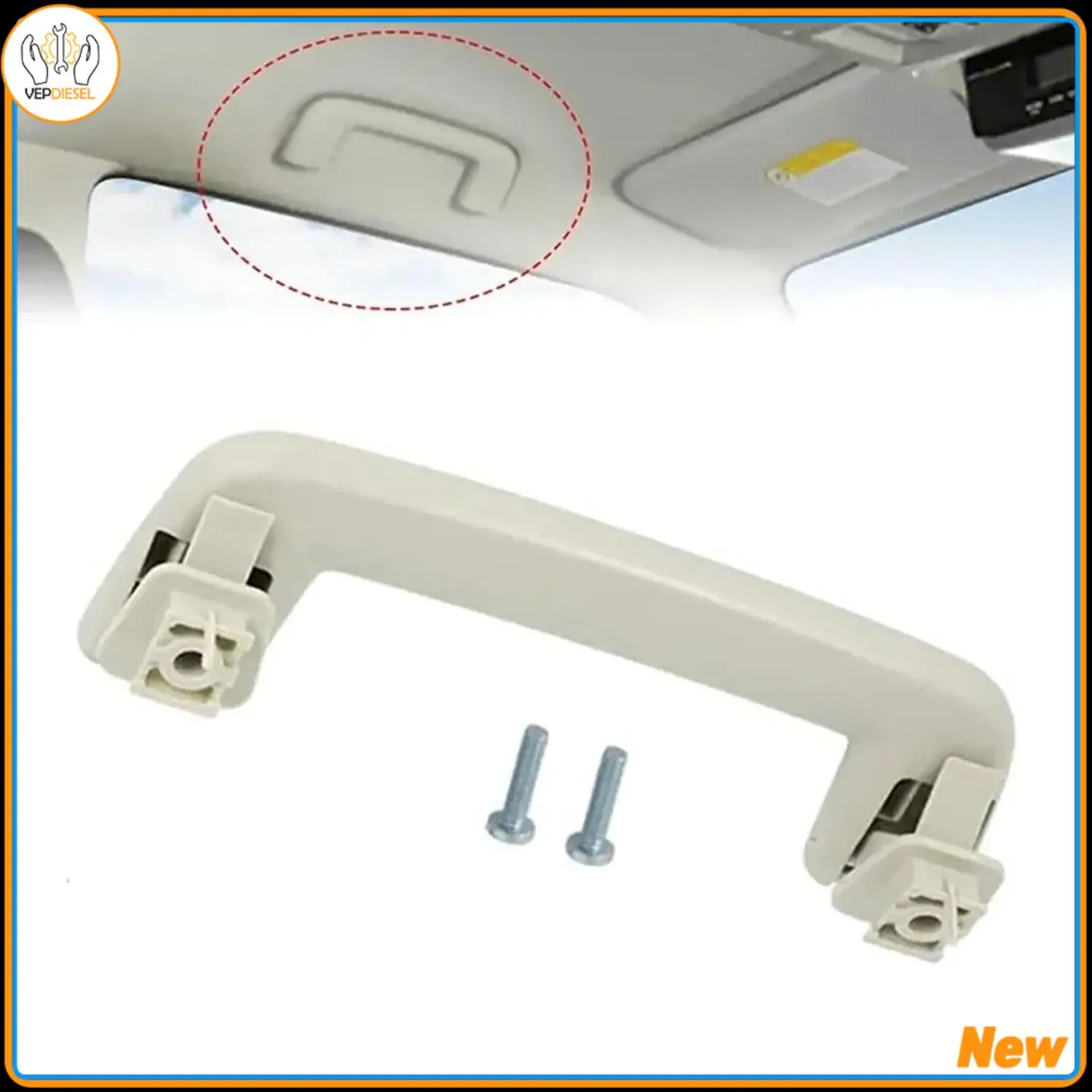 

AB3Z6131406AA 1Pcs Car Roof Handrail Car Roof Handle Suitable for Mazda Bt50 2012-2019 Gray Color Replacement Brand New