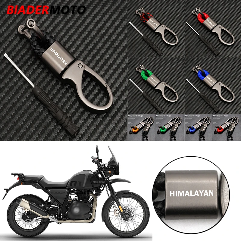 New Motorcycle Accessories 8 colors Metal Keychain Private custom Fit For Royal Enfield HIMALAYAN 411 400 2021 2022 2023 2024