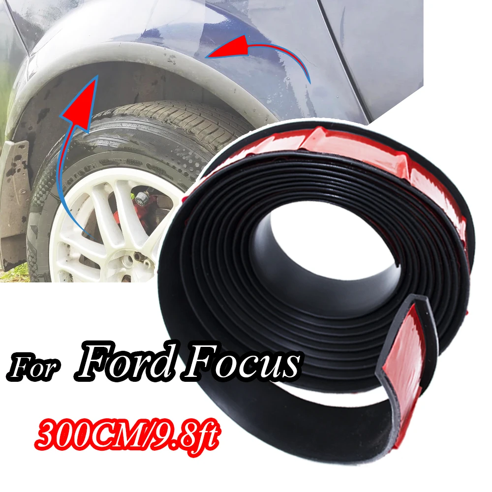 

For Ford Focus Fender Flare Car Wheel Eyebrow Arch Extension Protector Moulding Trim Strip Mudguard Anti Scratch Rubber Guard