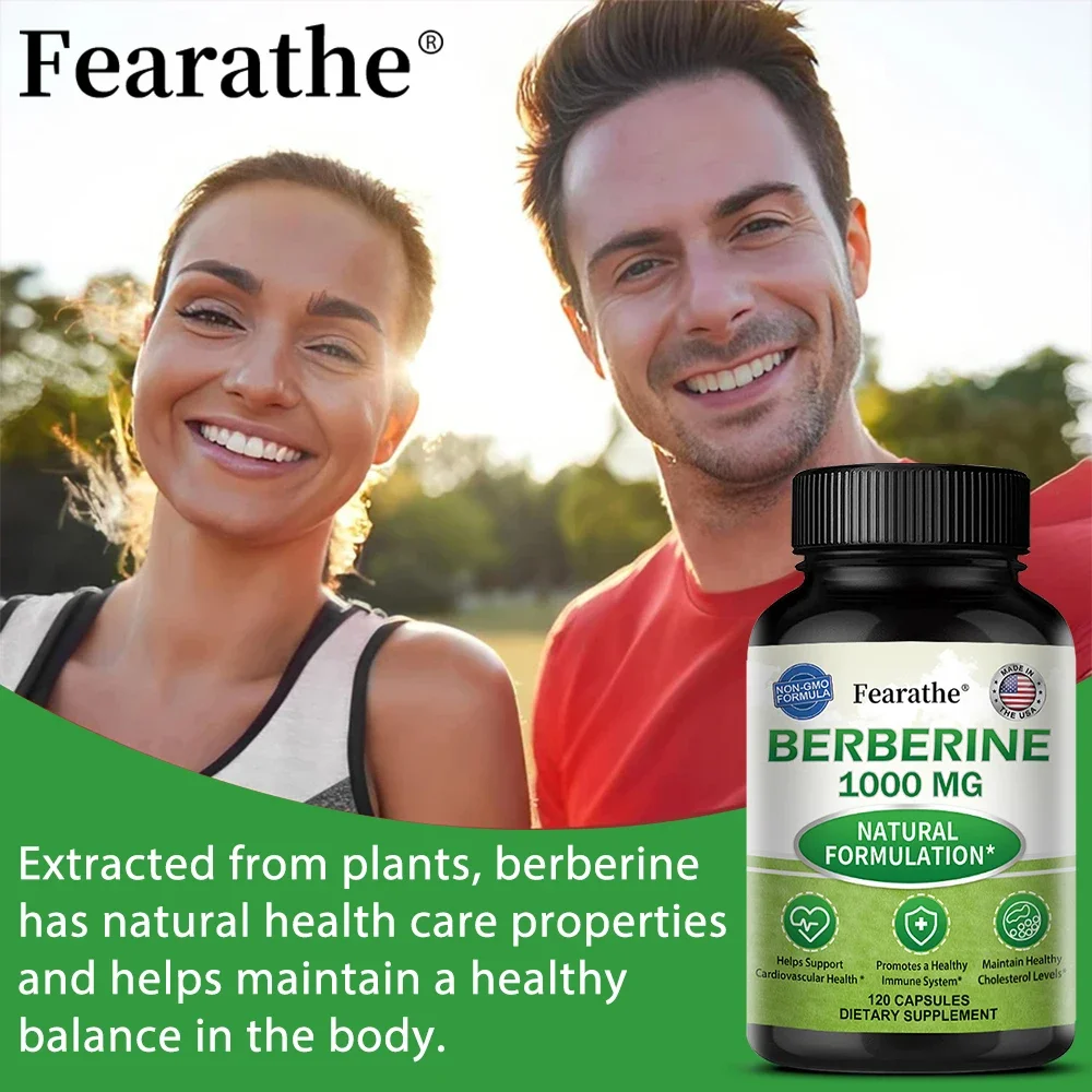 Berberine Extract 1000 Mg - Highly Absorbed, Heart Health, Immune, Cholesterol, Cardiovascular Supplement