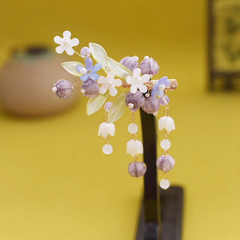 Pinces à cheveux latérales rétro chinoises, bijoux doux avec bec de canard pour robe, coiffure de robe, outils exécutifs