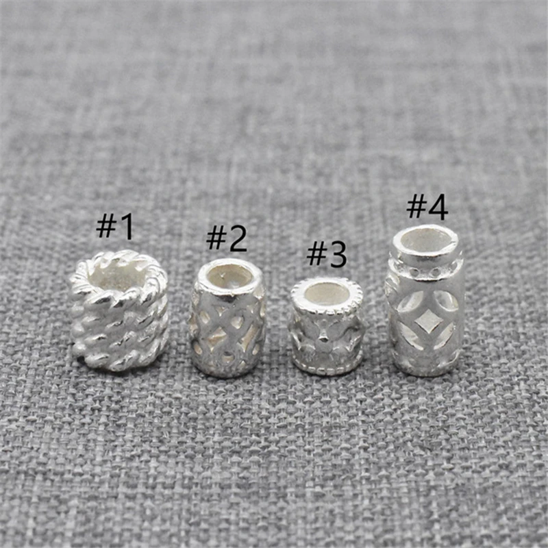 4 Pieces 925 Sterling Silver Infinity Chain Flower Coin Beads for Jewelry Making