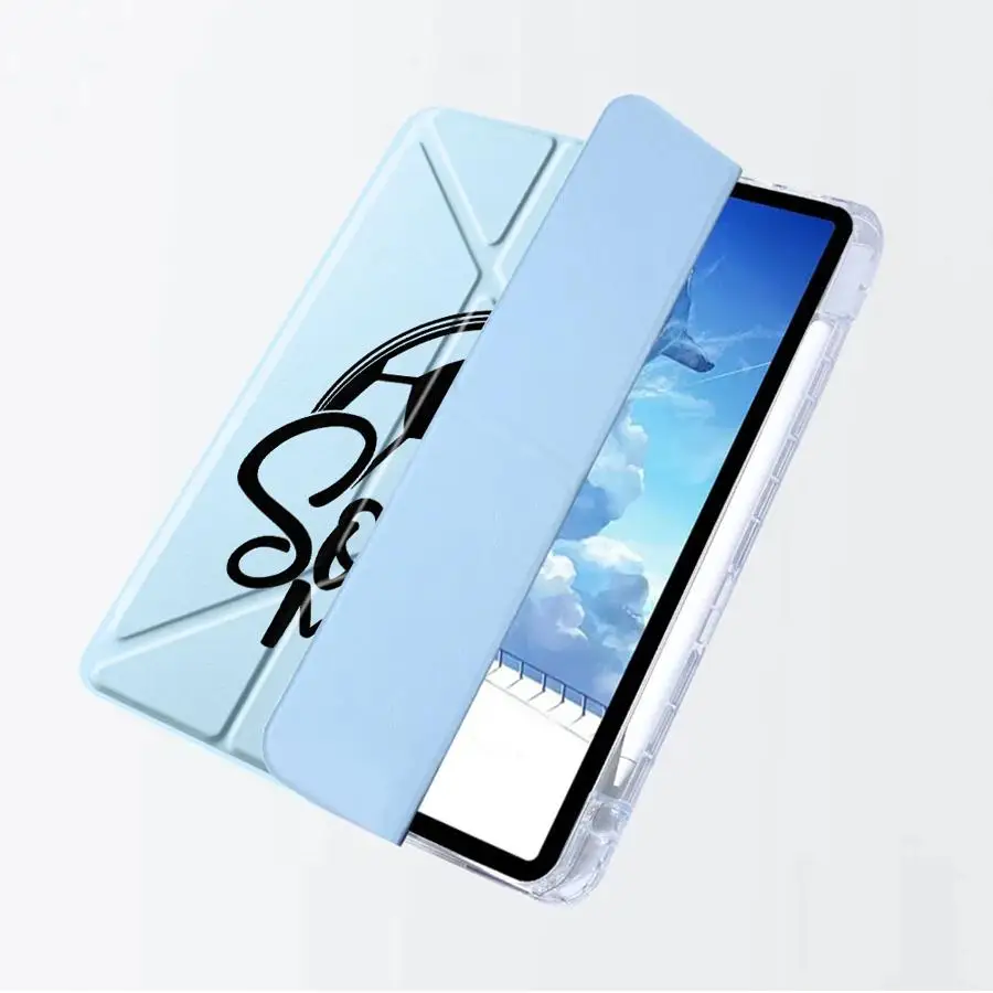 Holder Cover Tablet Case For iPad Pro 2025 Mini 6 7 Air 4 5 M3 M2 M4 11inch Pro 11th 10th 9th 8th 12 Y-Fold Soccer Mom Heart