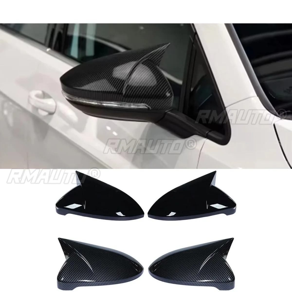 

For Volkswagen Jetta 2019-2022 Exterior Accessories Car Side Mirror Cover Side Wing Mirror Covers Caps Rearview Body Kit