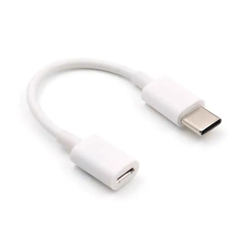 0.1m USB 3.1 Data Cable Type-C Male to Micro USB 5Pin Female Phone Charging Data Adapter Cable Black/White