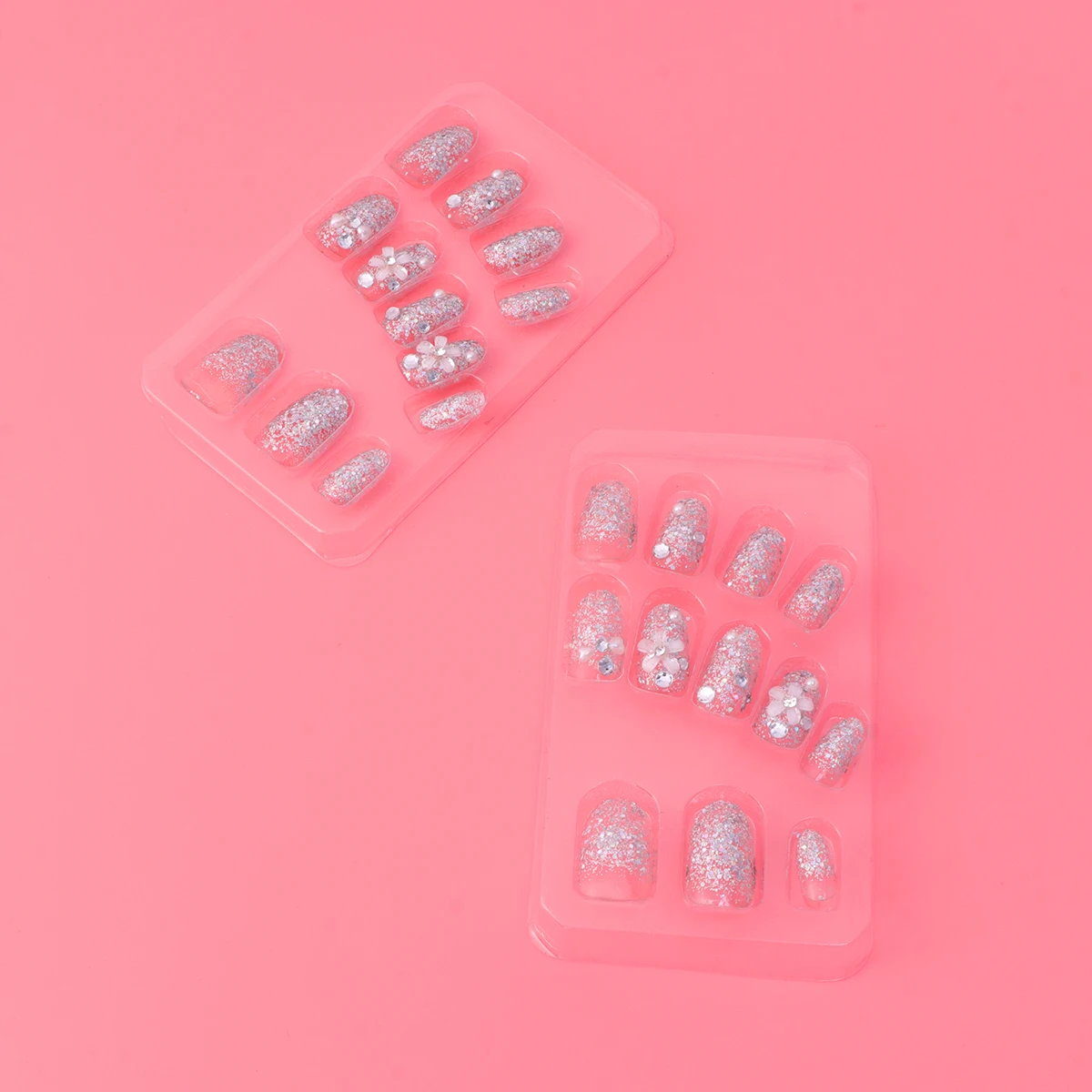 

Fake Nails Pattern Artificial Tips Self-Adhesive Nail Art Stickers Removable Nail Design For Women Girls