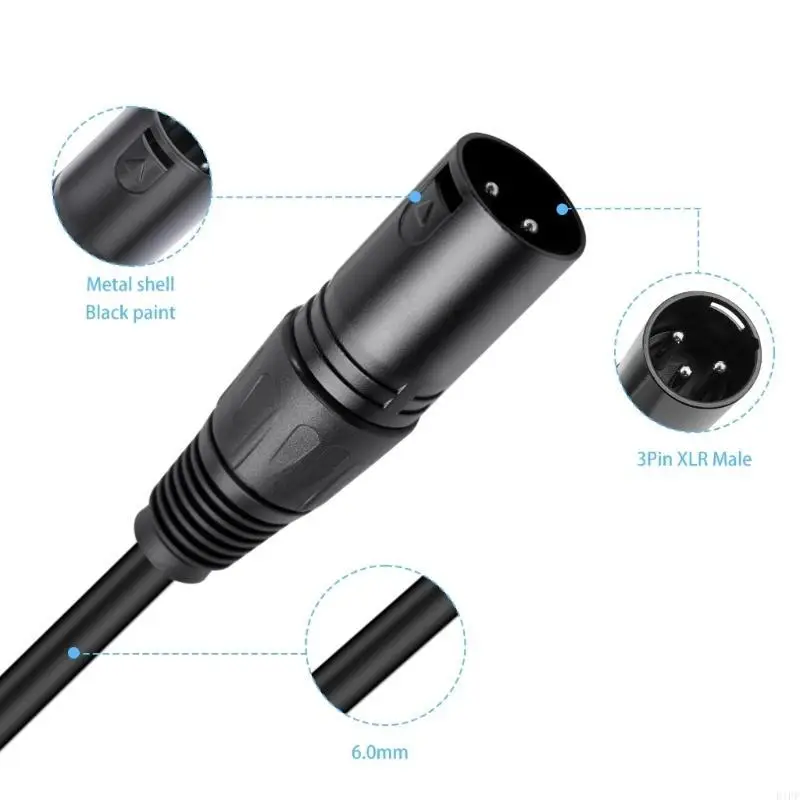 E1PF Connectors Cable 3 to 5 Pin for Studio Recording and Live Performances Gear