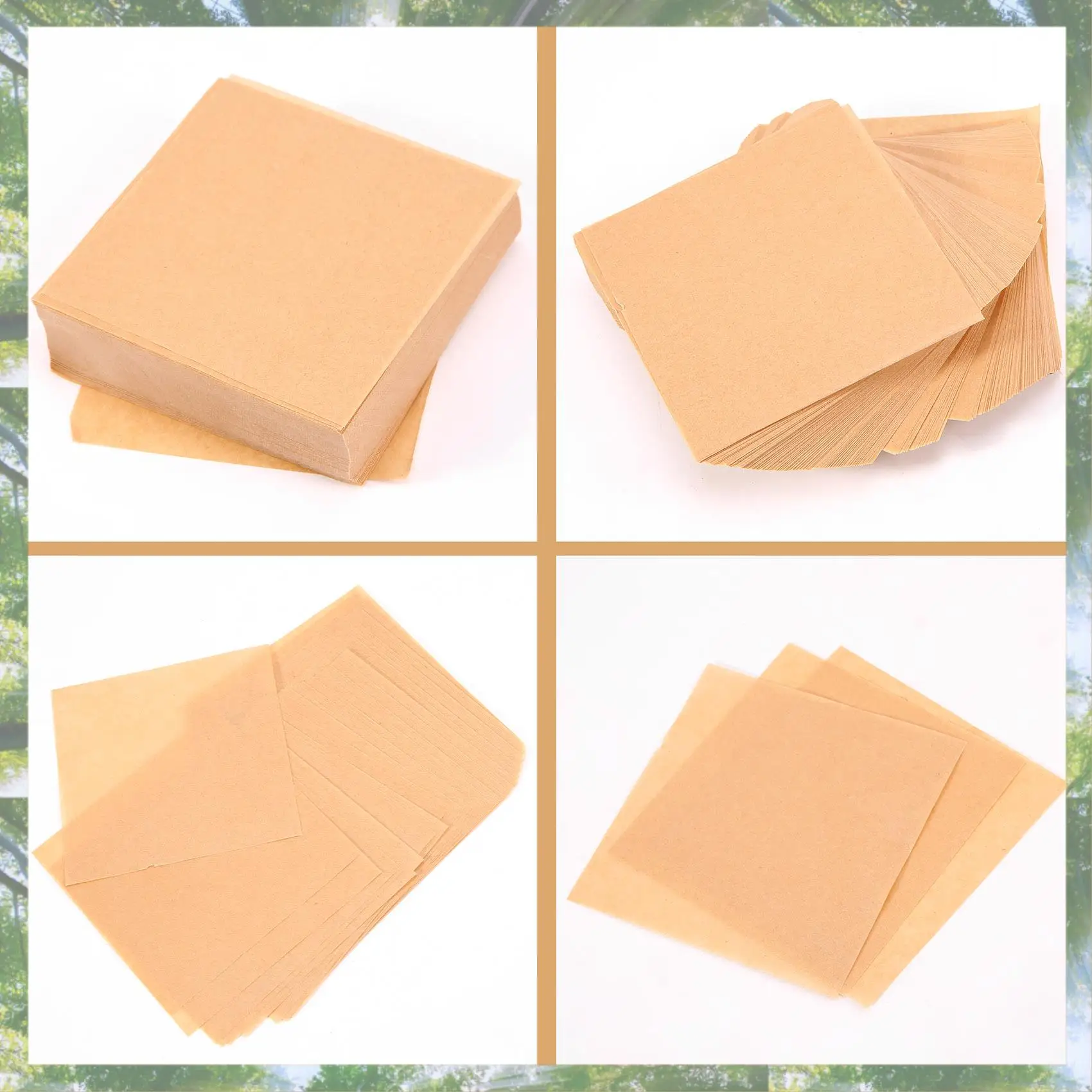 Premium-500 Pcs Unbleached Parchment Paper Baking Sheets, 4X4 Inches Non-Stick Precut Baking Parchment, Perfect For Wrapping