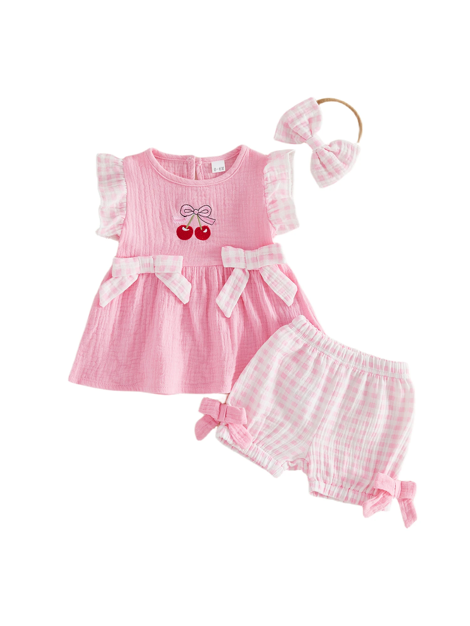 

Комплект из топа без рукавов с цветочным принтом и джинсовых шорт для маленьких девочек с подходящей повязкой на голову для летних пляжных прогулок