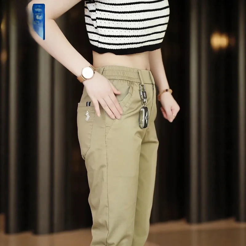 

Мужские летние хлопковые повседневные брюки: тонкие, дышащие, модные, из ледяного шелка, прямого кроя, для делового стиля...