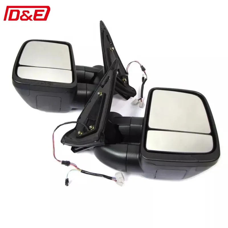 الشركة المصنعة مرآة سحب سوداء سلسلة قابلة للتمديد للسيارة اليابانية لاند كروزر 70 75 76 78 79 مرايا مقطورة سيارة شاحنة