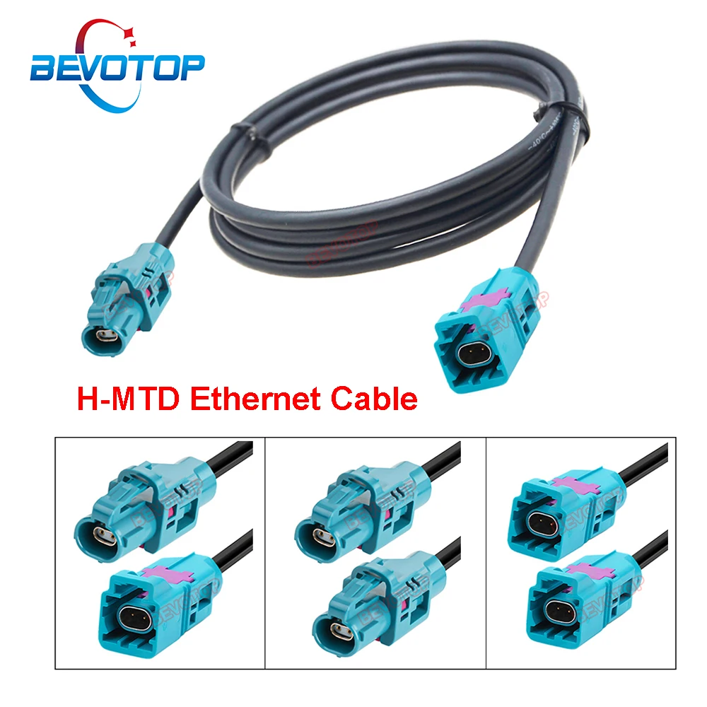 BEVOTOP RSBG Type H-MTD Vehicle Automotive Ethernet Cable Assembly Single Port Z Code Male/Female HMTD Cable