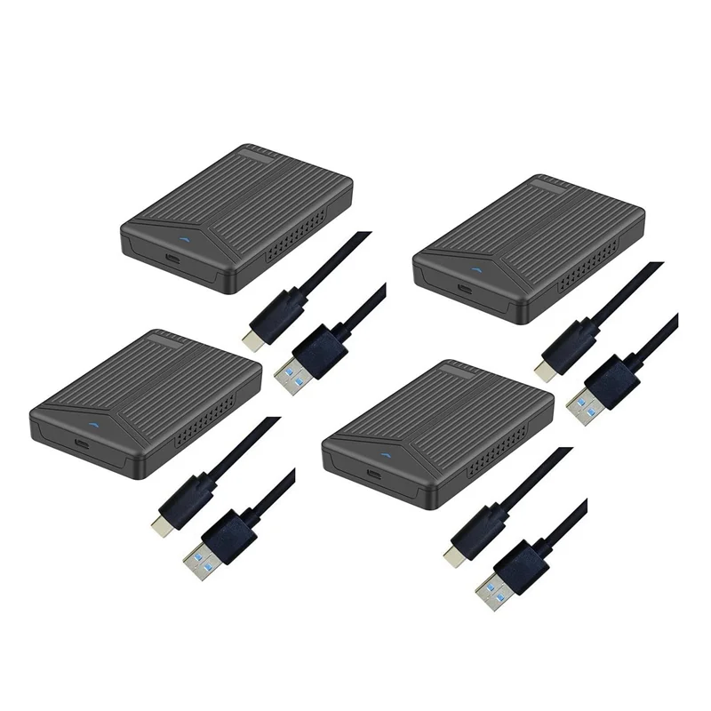 4X USB 3.1モバイルハードディスクボックス 2.5インチ SATAハードディスクボックス SSDエンクロージャ 15mmハードドライブ対応 コンピューター/ノートパソコン用