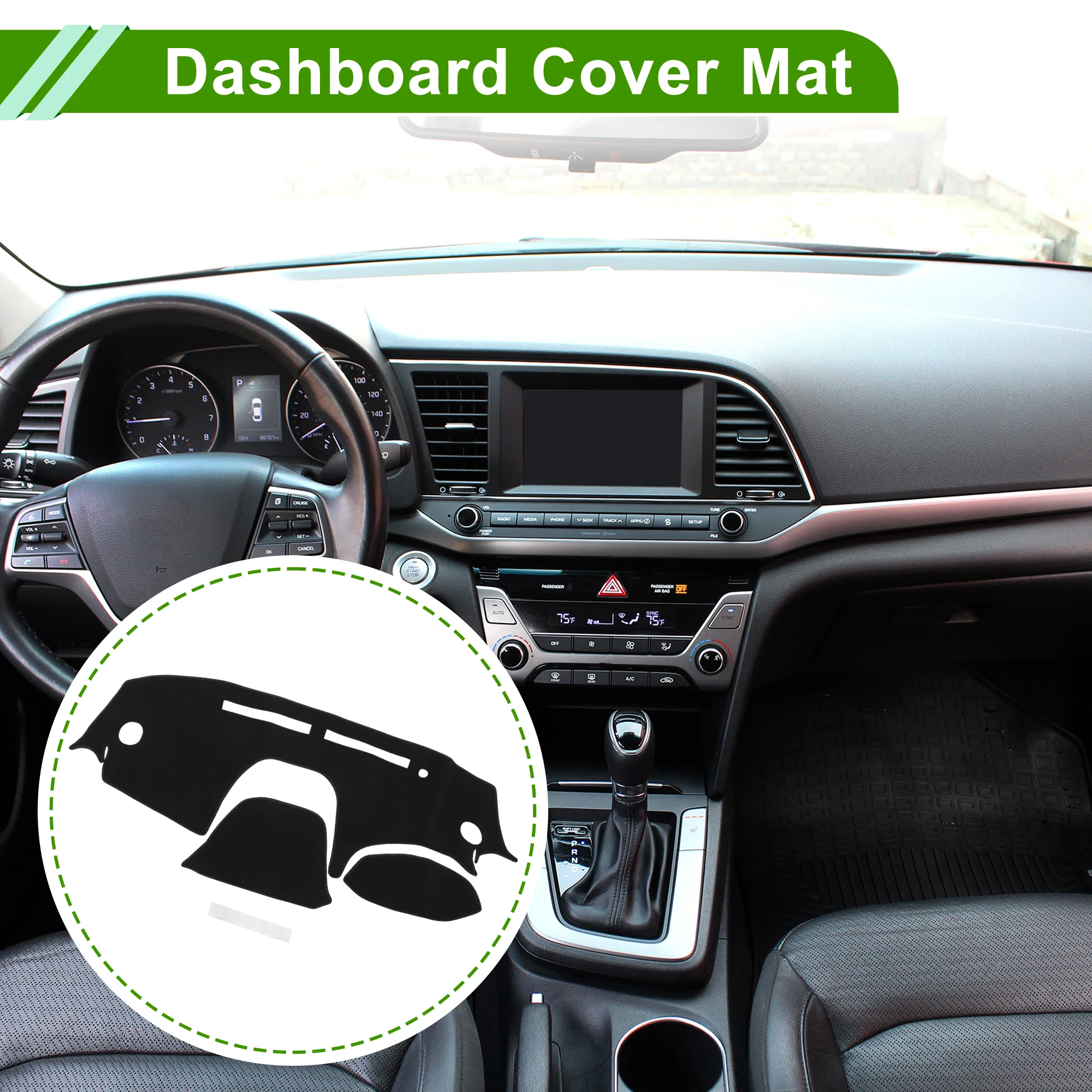 

Крышка приборной панели UXCELL для Daihatsu Cast LA250S/LA260S, черный, 1 шт., противоскользящий