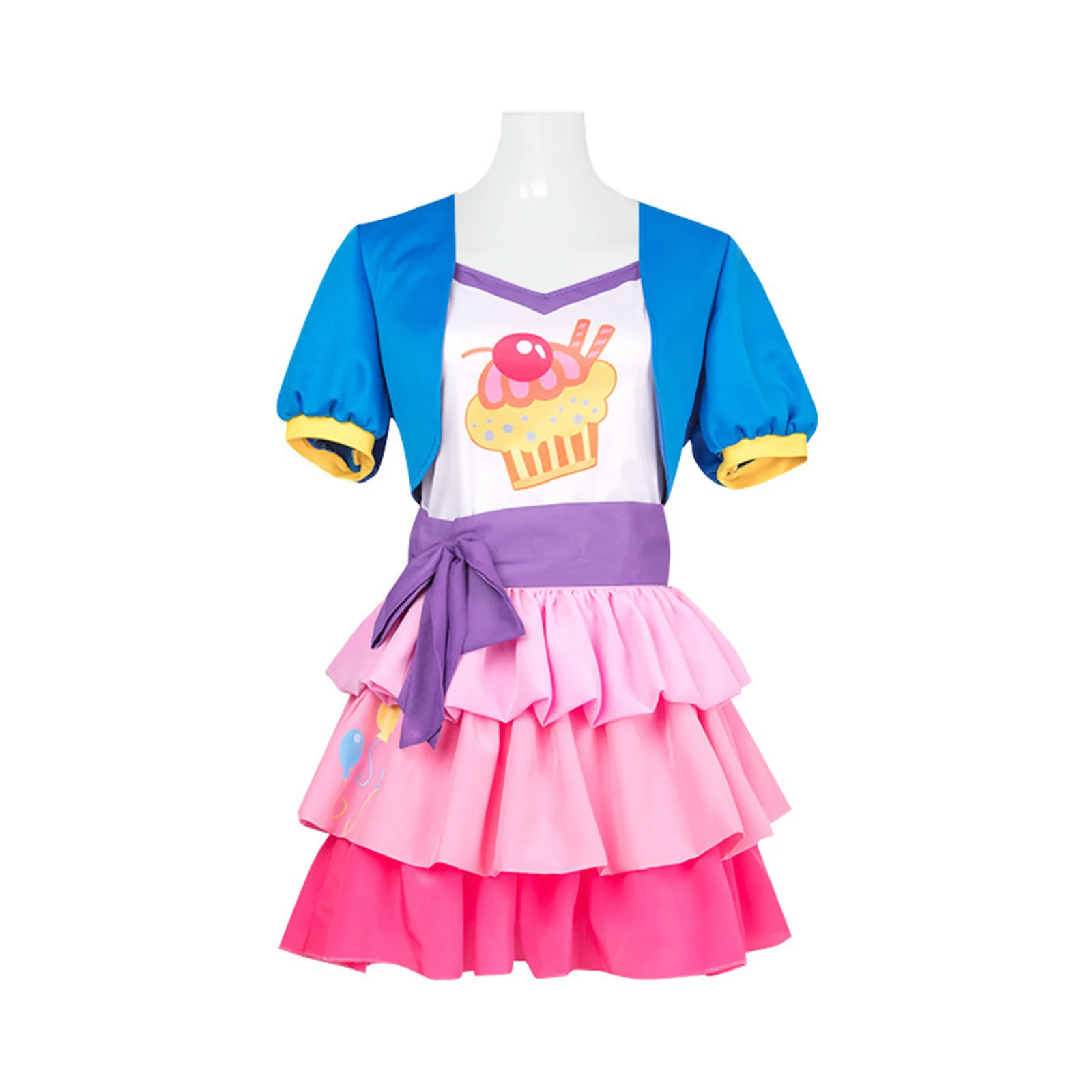 Adult Kids Pinkie Pie Cosplay Costume Suit Top Skirt Female Pink Halloween Birthday Carnival Costumes Custom Made Kids Size