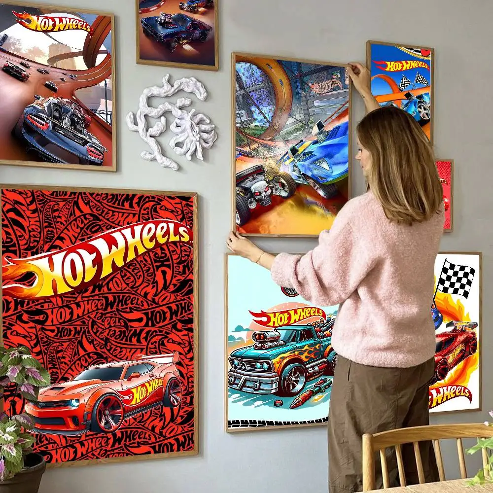 Car Game Hot W-Wheels U-Unleashed Whitepaper Poster Waterproof Paper Sticker Coffee House Bar Aesthetic Art Wall Painting