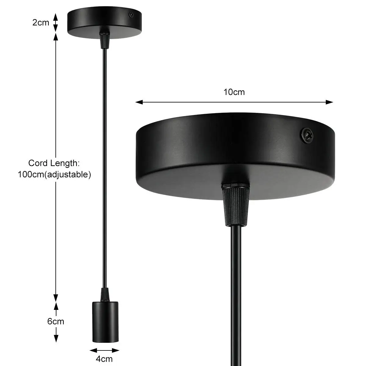 Led Base Pendant Lights 1m E26 E27 Lamp Holder Socket 110V 220V Lamp E27 Base for DIY Retro Hanging Lamp Accessories