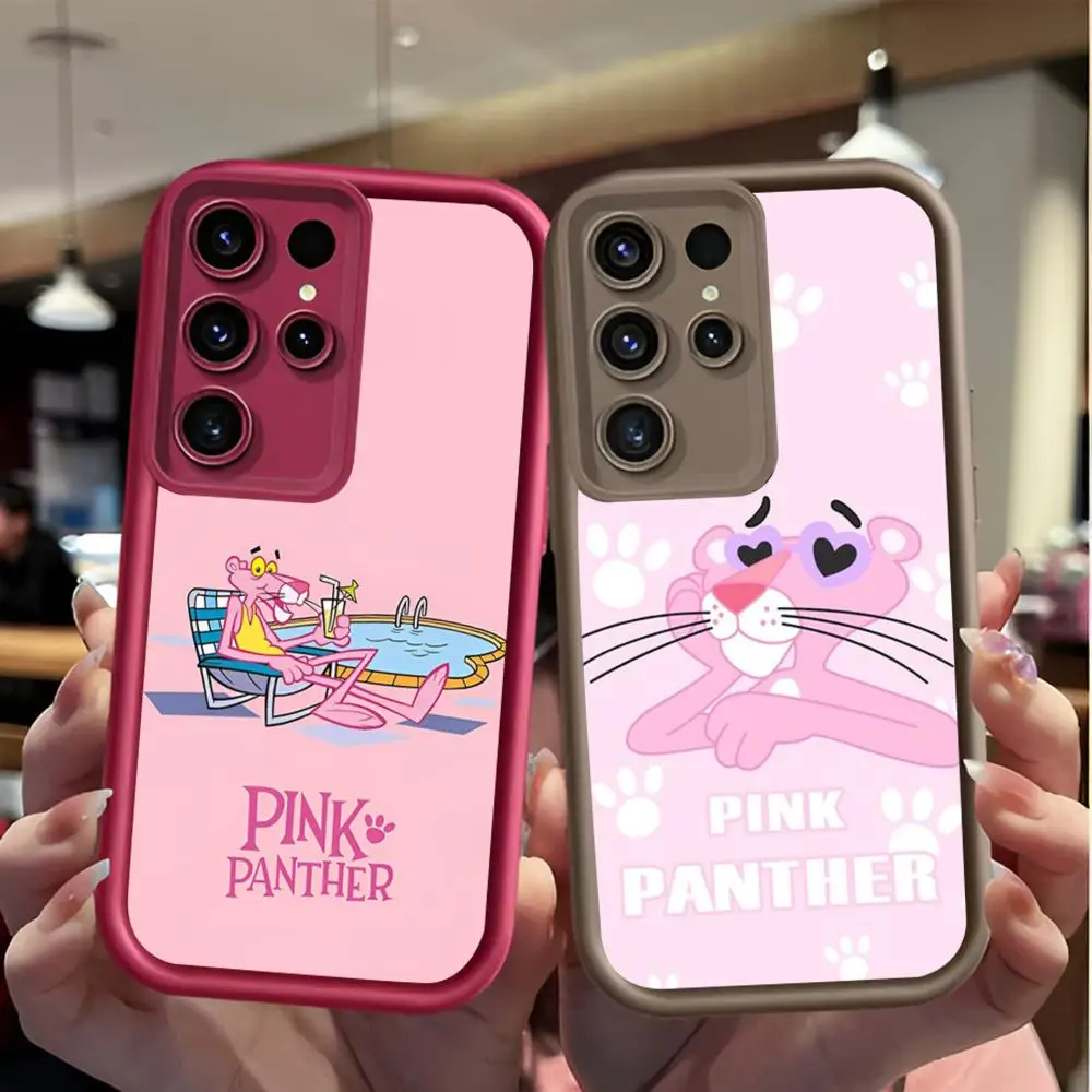Чехол для телефона IS For Pink P-Panther-ses MINISO с лестницей для Samsung A13 12 33 5G S25 5G S25 24 20 23 Plus Ultra5G