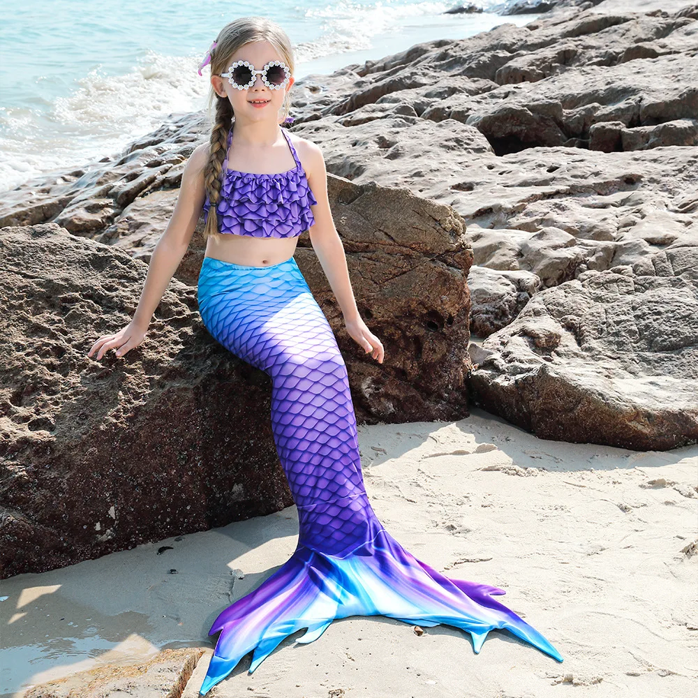 Sereia Cosplay maiô para criança, maiô sonhador, fantasia cauda, modelo Halloween