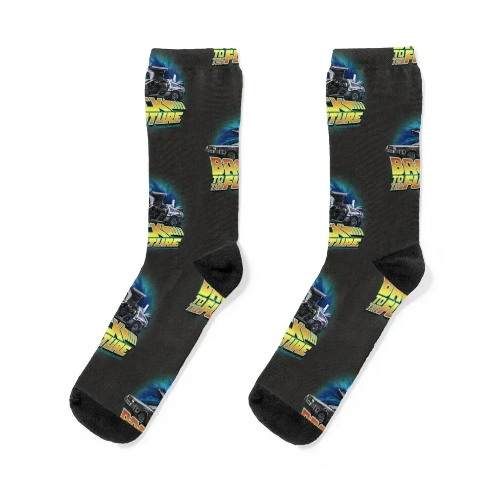 

Back to the future movie. Delorean in time Socks Stockings Thermal man winter japanese fashion short Socks Woman Men's