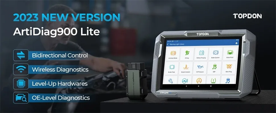 TOPDON ArtiDiag900 Lite OBD2 Wireless Scanner All Systems Bi-Directional Diagnostic Scan Tool Free Upgrade Bidirectional Control