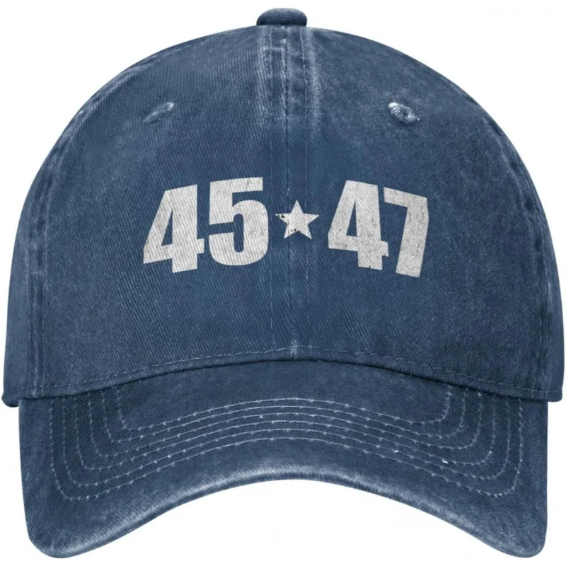 

Trump 45 47 President 2024 47th Baseball Hat Adjustable Truck Dad Hat Navy Blue