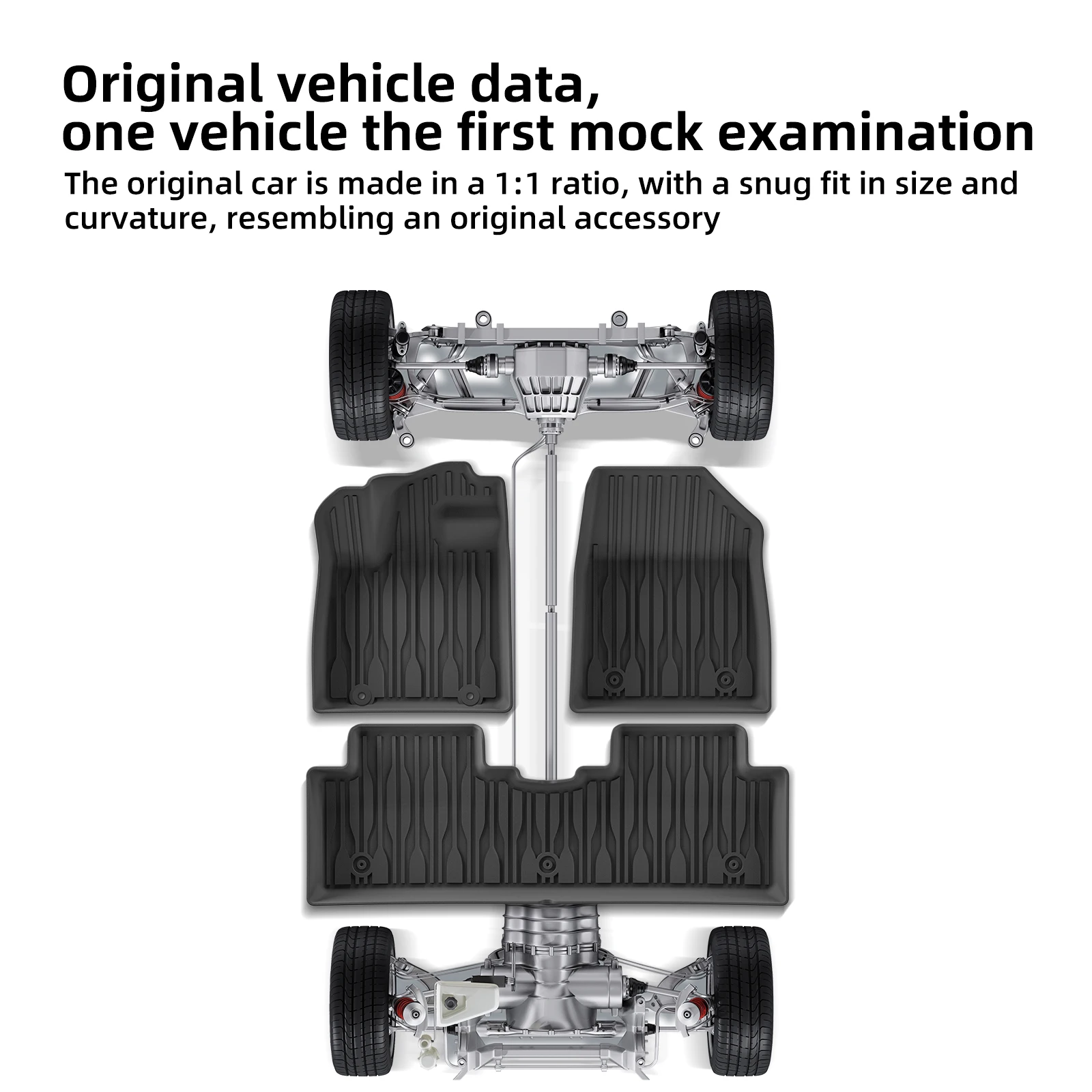 Left Drive for BYD ATTO 2 EV/Yuan UP 2024 2025 Car Floor Mats Cargo Liner Trunk Pad TPE 3D Foot Mat Waterproof BLACK