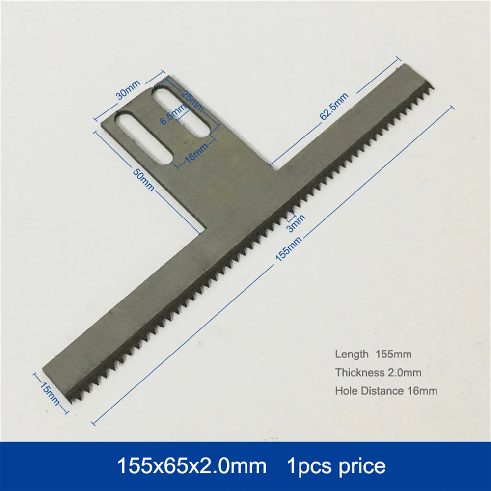 BateRpak Horizontal Sealing Machine T shape tooth Cutting Blade,Vertical Packing Machine Knife,1pcs price