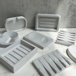 DIY Handmade Soap Holder Storage Box Silicone Mold Epoxy Resin Ring Dish Holders Draining Soap Tray Molds Home Bathroom Decor