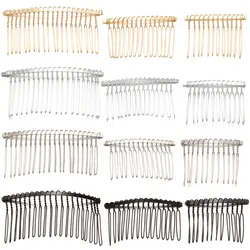 10pcs 10/12/15/20 Teeth Twisted Wire Hair Comb Base For DIY Hairpins Handmade Bridal Hair Accessories Jewelry Wedding Decorative