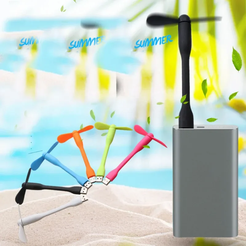 Creative USB Fan Flexible Portable Mini Fan  Book  Power Bank Notebook Computer Summer Gadget