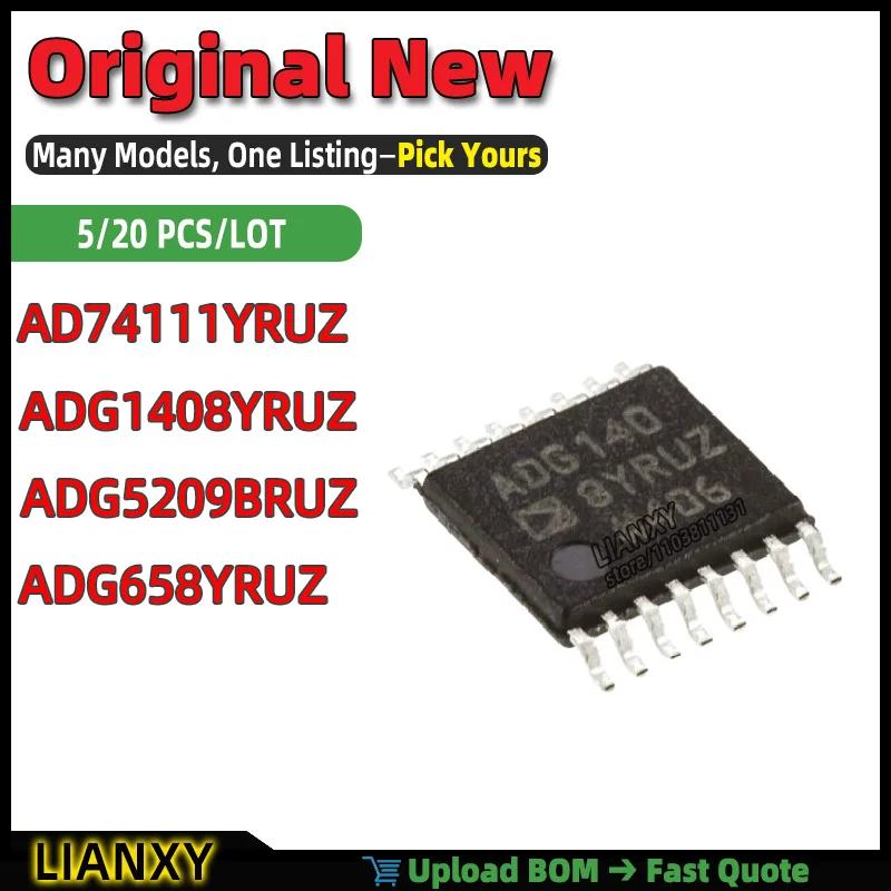 ADG658YRUZ ADG1408YRUZ AD74111YRUZ ADG5209BRUZ TSSOP-16 MUX IC Audio Codec New Original