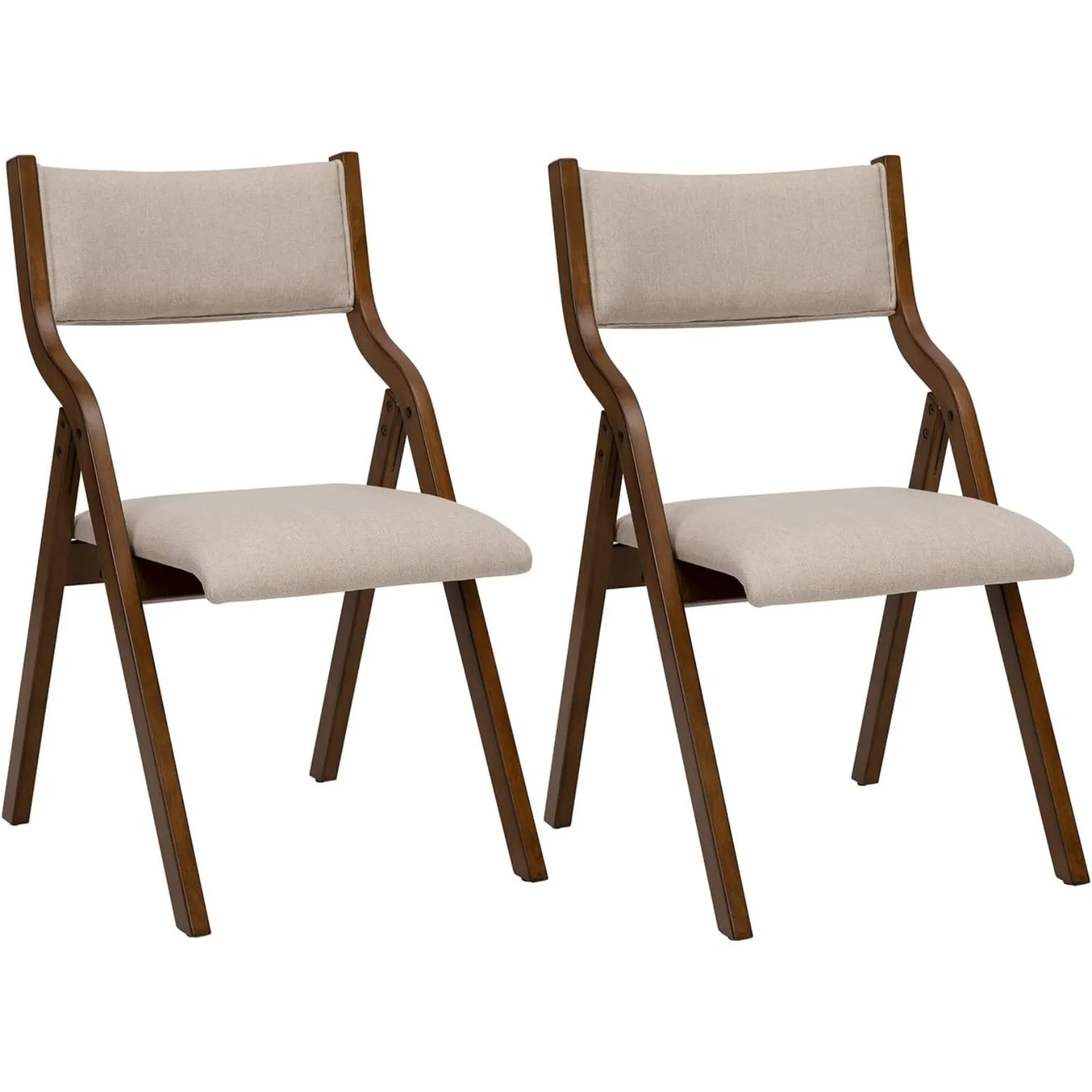 US Ball & Cast Modern Folding Chairs Folding Dining Room Chairs Set of 2, 18