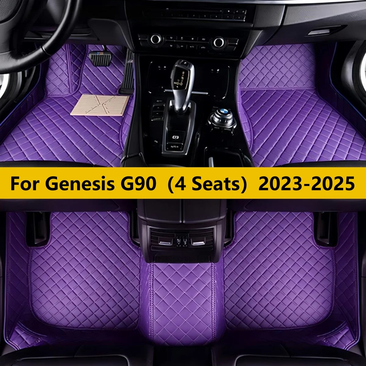 

Custom Leather Car Floor Mat For Genesis G90（4 Seats）2023 2024 2025 Auto Accessories Interior Parts Floorliners Foot Rugs