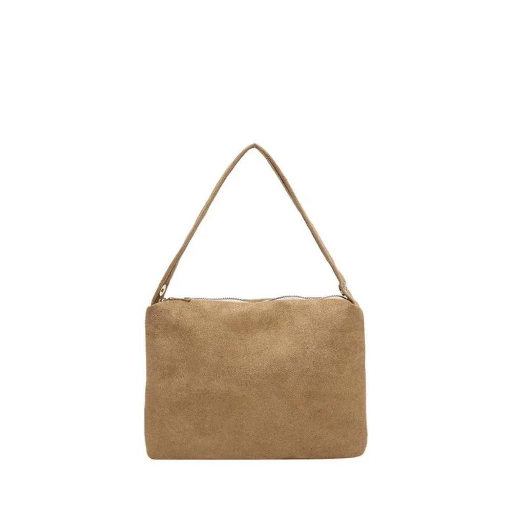 Gifts Suede Nap Shoulder Bag 2 in 1 Magnetic Snap Fastener Soft Leather Handbag Zipper Closure Large Capacity Shoulder Purse