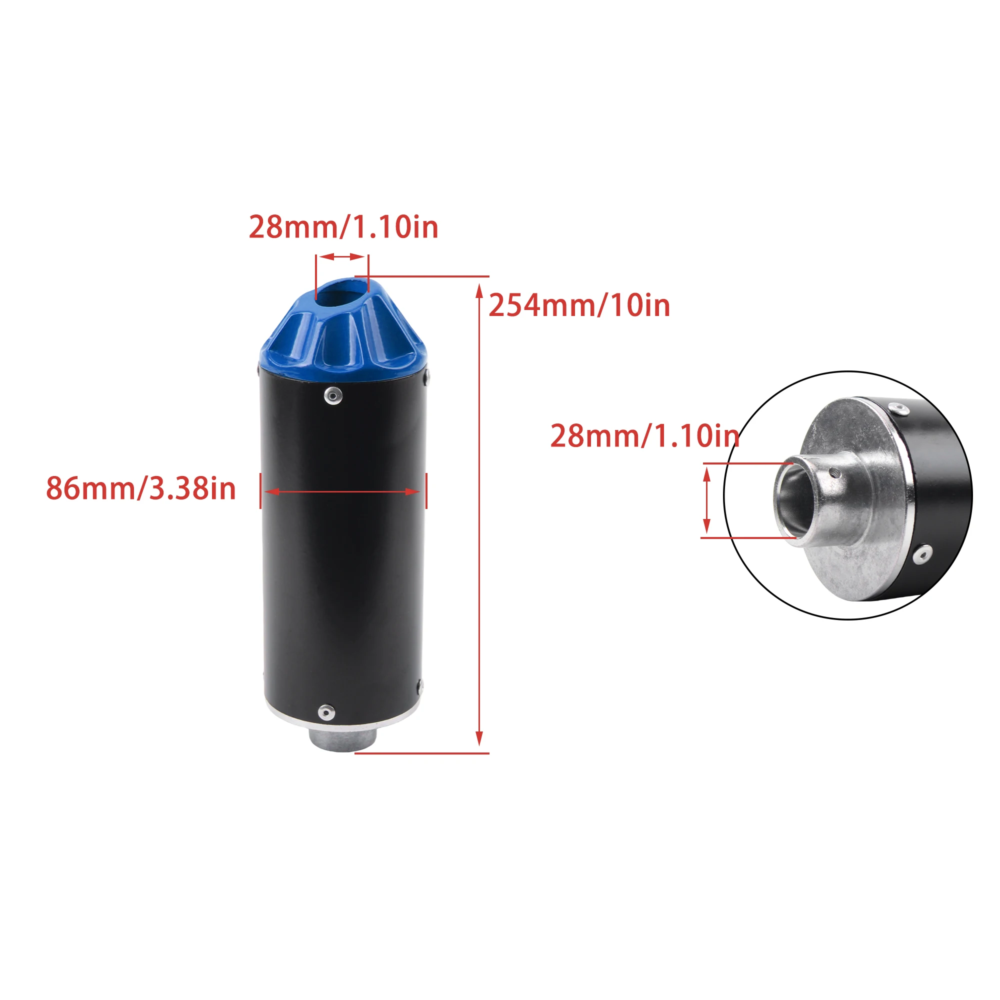 Motorcycle 28mm Muffler Exhaust Pipe Full System Fit For 110 125cc 150cc PIT PRO Quad Bike Dirt ATV kayo BSE EXC CRF Accessories view 6