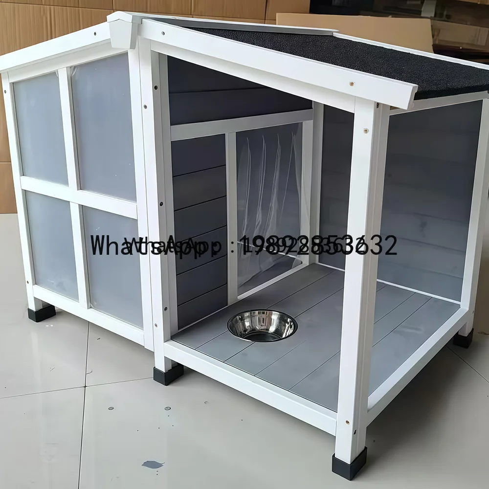 G1  Outdoor Solid Wood Dog House Rainproof Snowproof Pet Dog House Home Courtyard Cat Turtle House