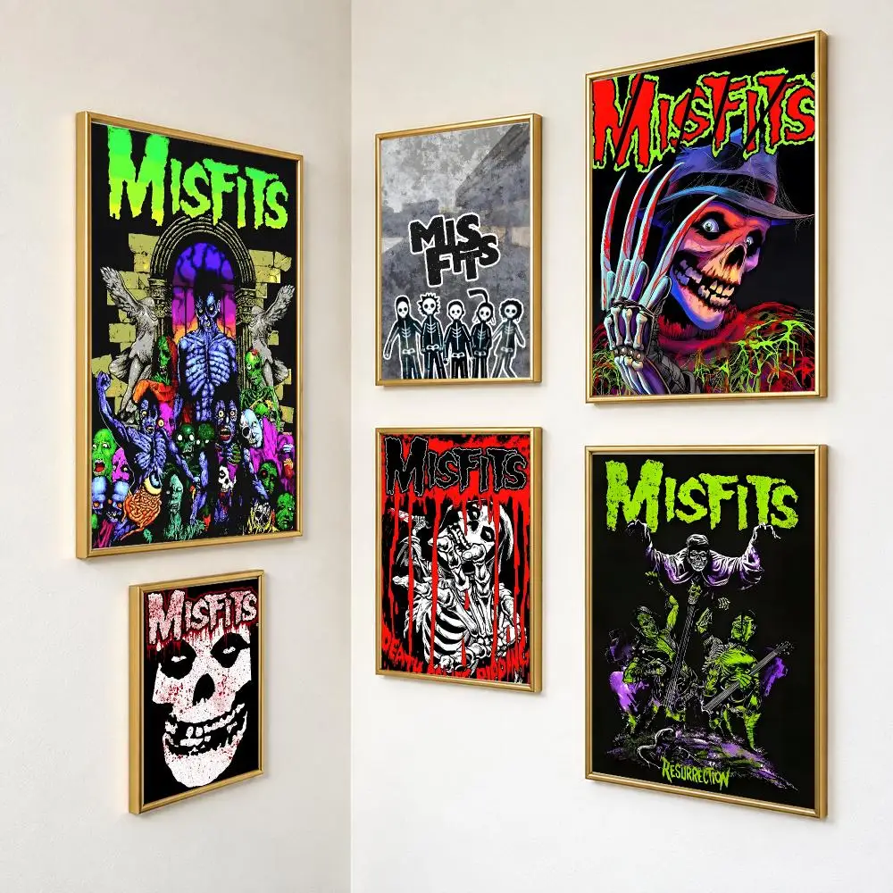 Gothic Rebellious Band M-Misfits Poster Peel And Stick PP Series HD Frameless Wall Indoor Decor Gift