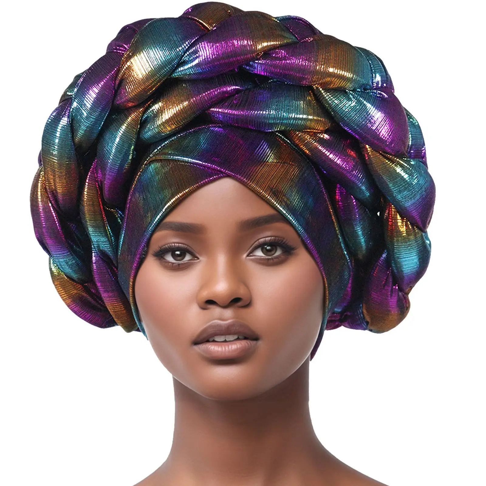 Braided Twisted Headscarf African Women Headtie Head Wraps Party Headwear Turban Cap Bonnet Hijab Hat Auto Gele Nigerian Wedding