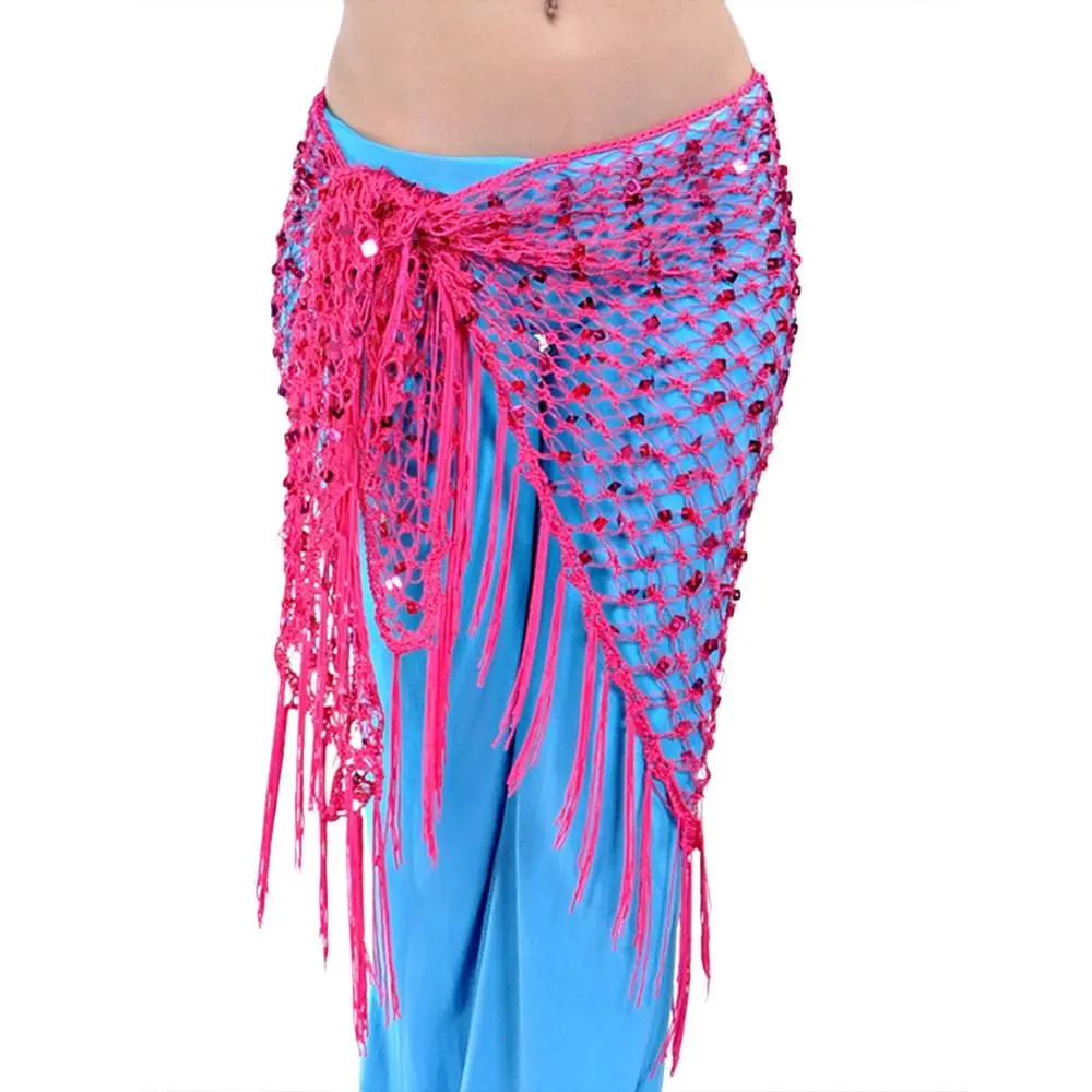 Mode Quaste Bauchtanz Hüfte Schal Böhmischen Häkeln Frauen Gürtel Rock Pailletten Bauchtanz Gürtel Tanz