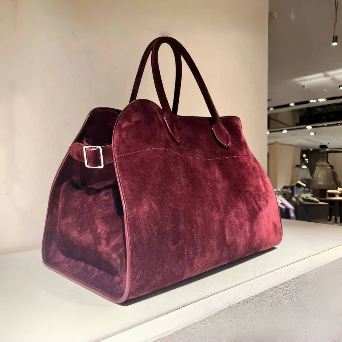 High Quality Margaux 15 Soft Leather Handbag 38cm Suede Tote Bag Large Capacity Factory Direct Sales Margaux15 SSS Quality