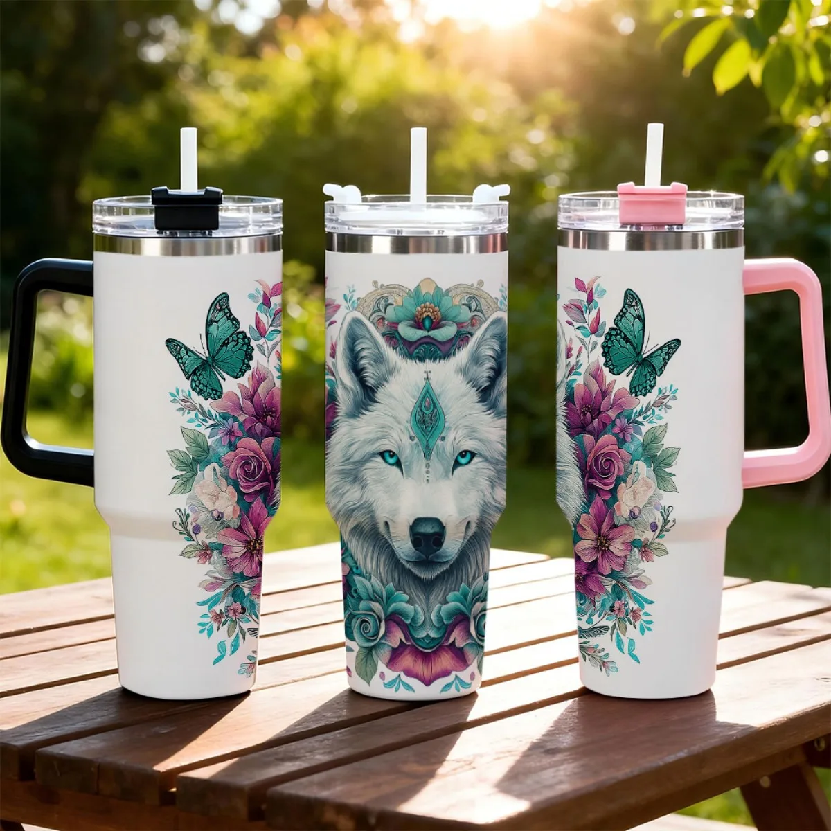 1pc of a 40Oz Car Cup Featuring a Second-Generation Handle And a Third-Generation Locking Cap, Designed for Large Capacity. It Comes with a Lid, Straw, And Handle, Making It Reusable And Perfect for Coffee, Tea