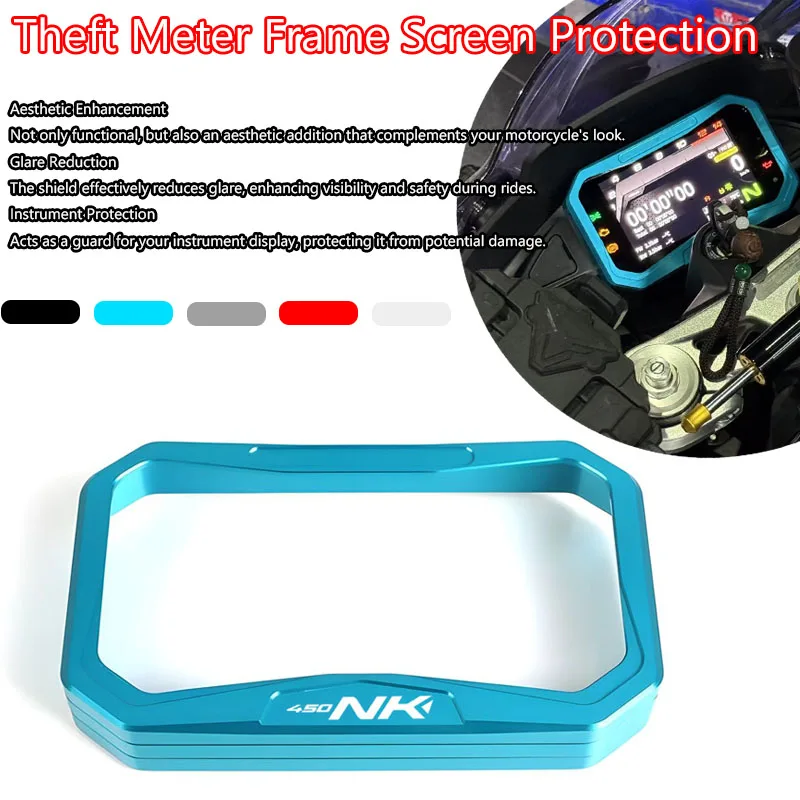 

For CFMOTO 450MT 450NK 450SR 450SS 450SRS TFT Anti Theft Screen Protector Instrument Display Guard Meter Frame Cover