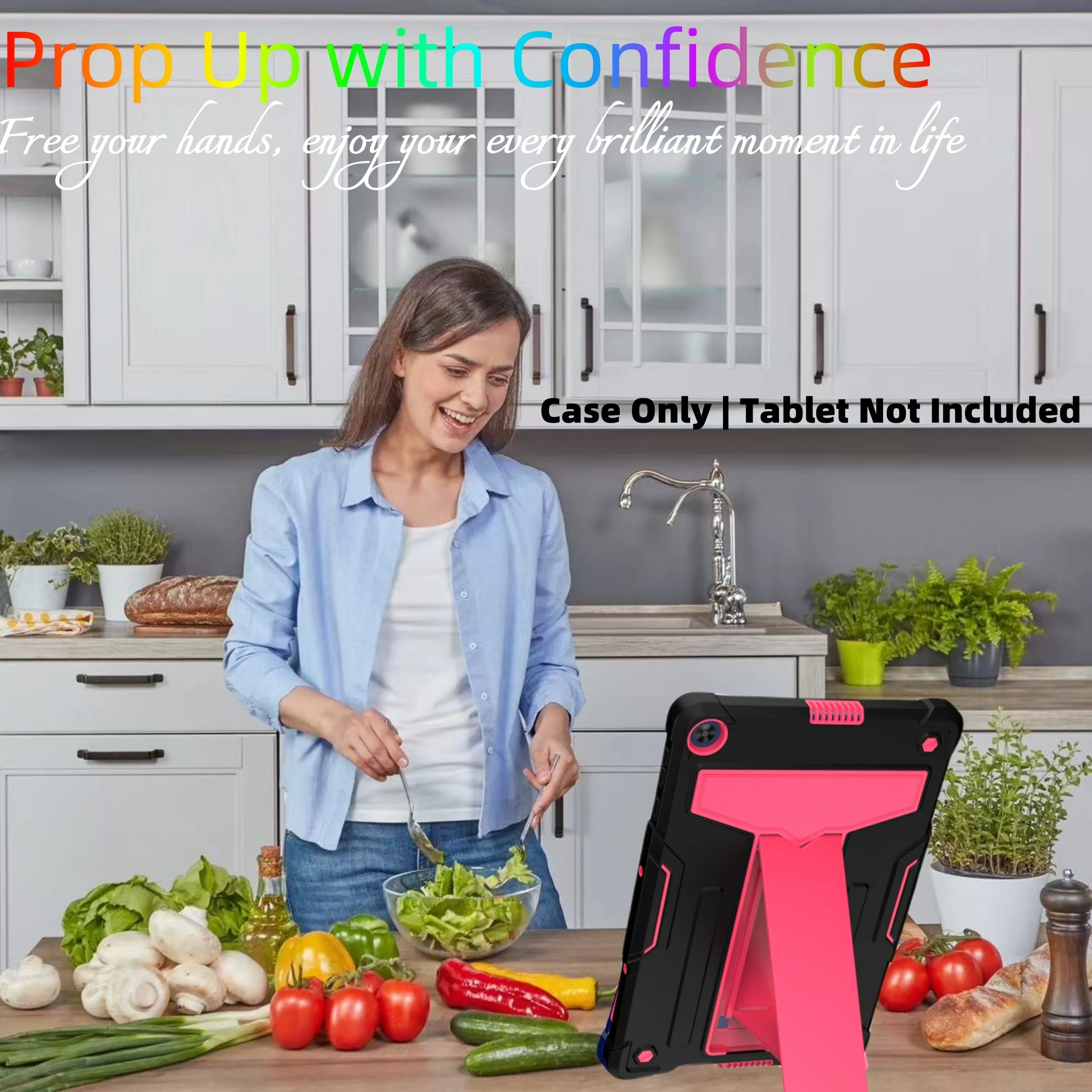 

Case For Huawei Matepad T10s 10.1"/ T10 9.7" Heavy Duty Shockproof Cover with 3 Layer Rugged Rubber kickstand