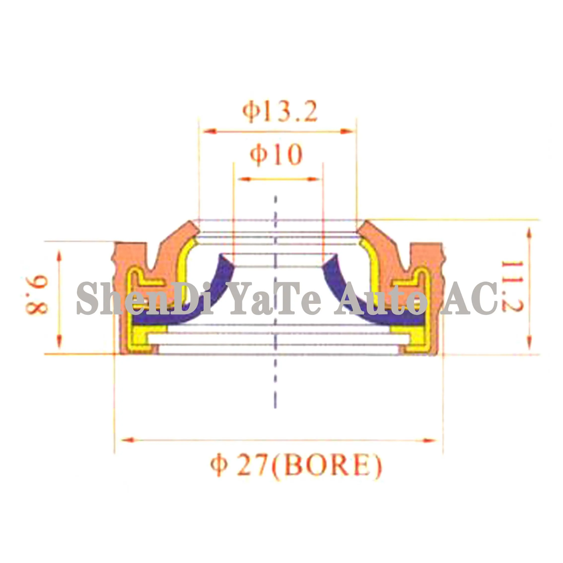 4F0260805AE A/C Compressor Shaft Seal Oil Seal Stamp For Saden SD7SB Passat B5 Mercedes-Benz BMW 46336396 5D33751 1K0820803J