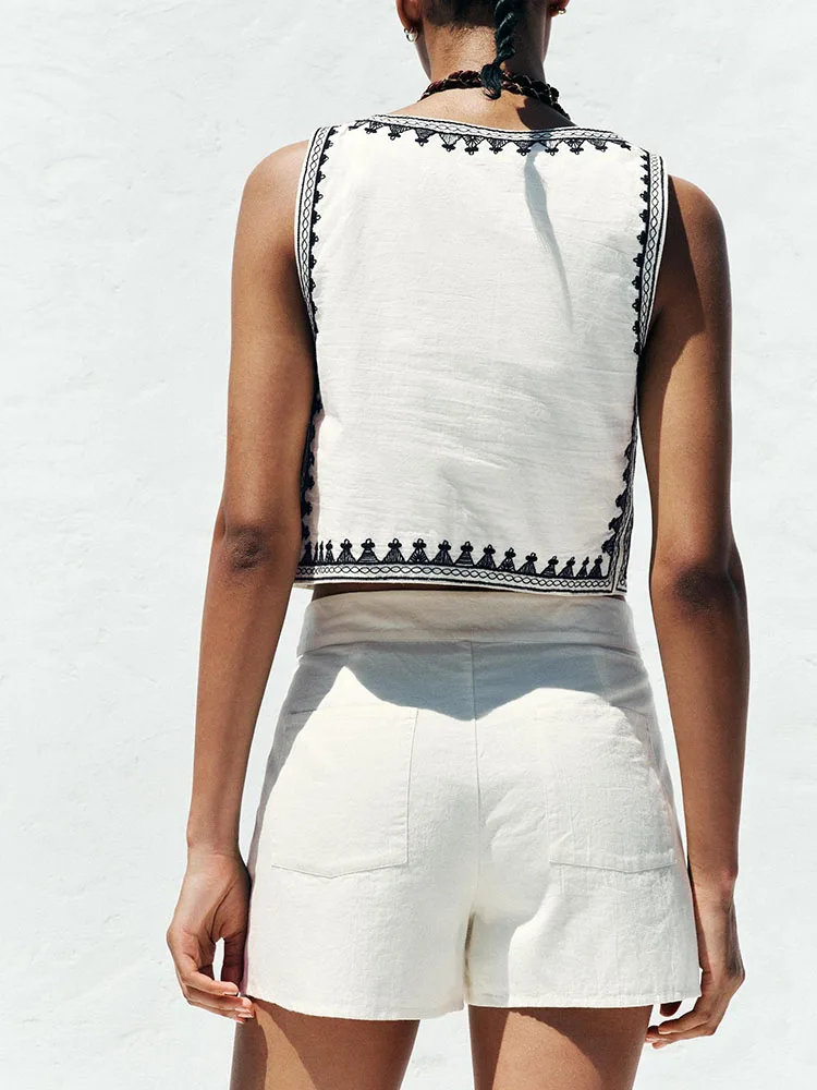 

New Summer Women's Svel Vest Casual orts Set Comfortable Breathable Faionable Ethnic Sle Stage Performance Wear