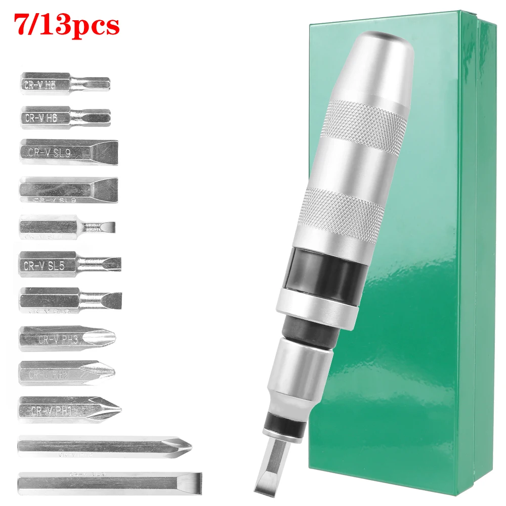 7/13 PCS Impact Screwdriver Remove Rusted Fasteners Or Frozen Bolts Repair Tools Reversible Impact Driver Set Hand Manual Kit