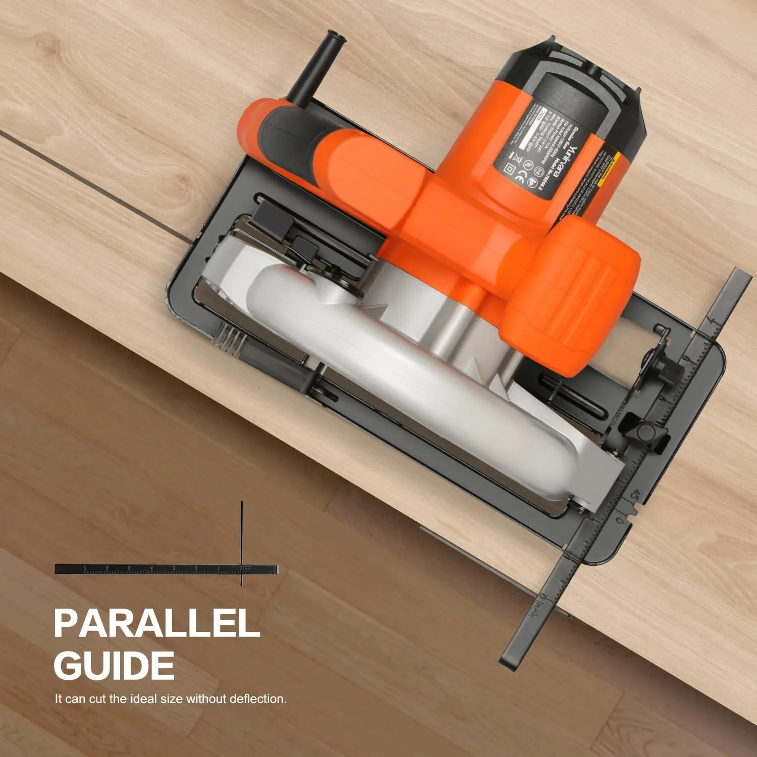 เลื่อยวงเดือน 7-1/4 นิ้ว, 6000 รอบต่อนาที, ปรับความลึกได้, เหมาะสำหรับตัดไม้และพลาสติก